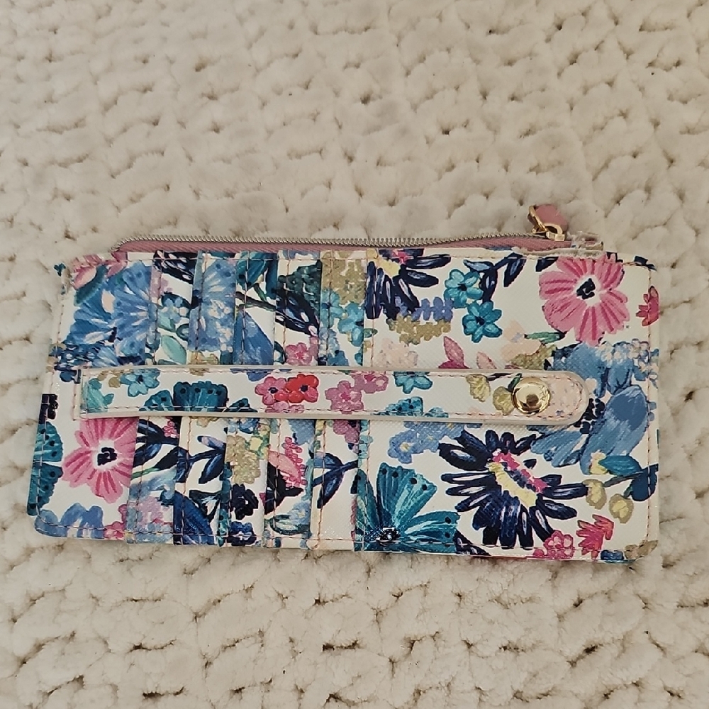 Floral Print Wristlet Clutch